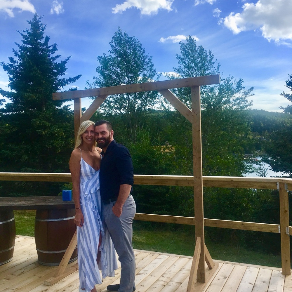 Luxxel Blue and White Striped Maxi Dress